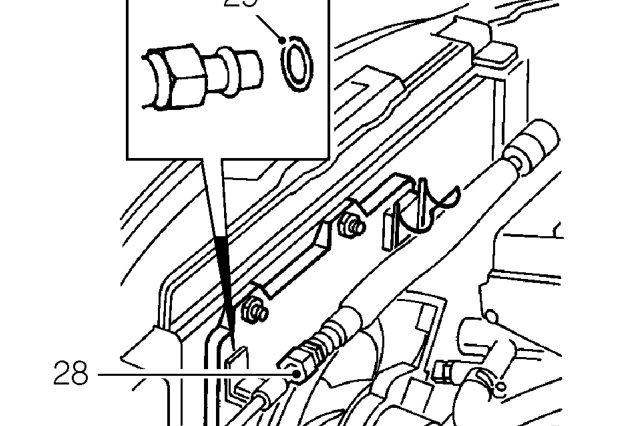 Remove radiator top hose.