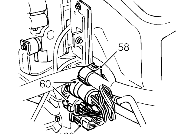 Remove screw and disconnect positive lead from fusebox.