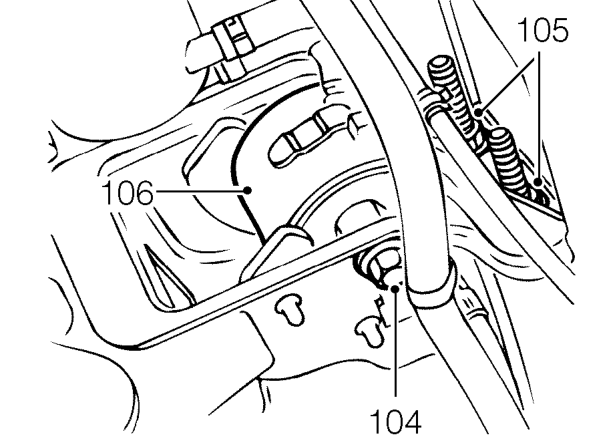 Remove 2 bolts securing mounting bracket to gearbox.