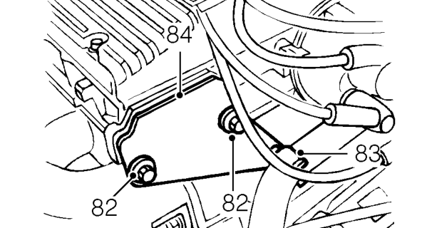 Remove rear engine mounting bracket.
