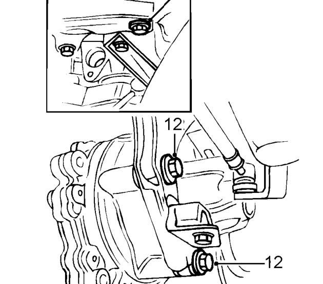 Remove bolt securing steady bar to engine.