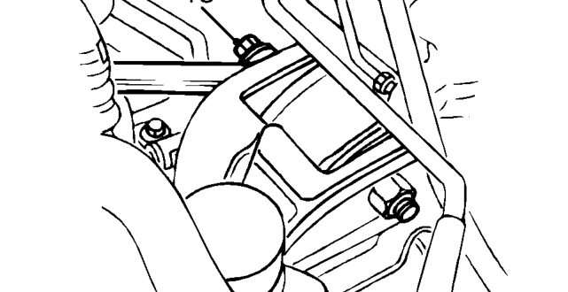 Remove 3 bolts securing rear engine mounting bracket to engine.