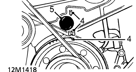 Camshaft timing belt - up to 97.5 my – Release power steering hose from clip on inlet manifold to allow access to timing belt pul
