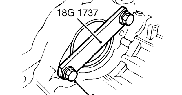 Crankshaft pulley - up to 97.5 my – Remove starter motor. See ELECTRICAL, Repairs.
