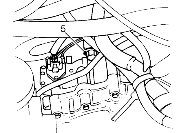 Engine rear mounting – Release clip and disconnect breather pipe from air intake hose. Remove air intake hose.