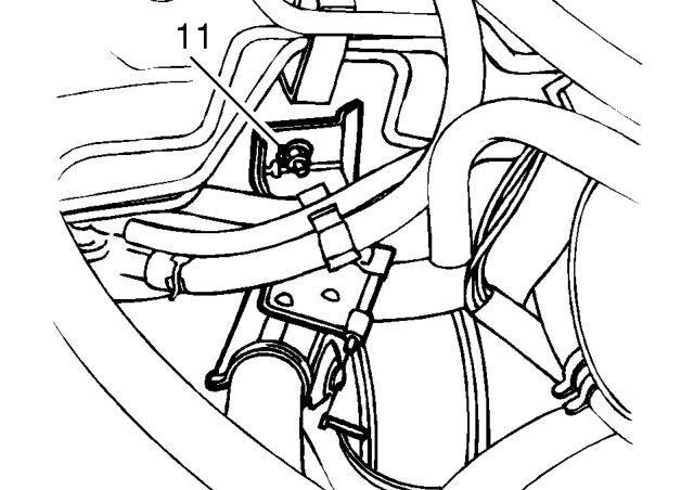 Move engine mounting bracket aside.