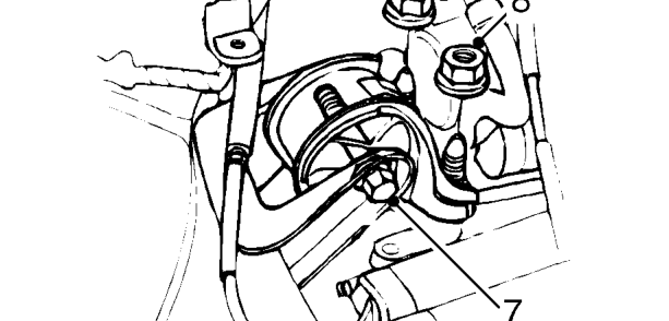 Engine lh mounting - up to 97.5 my – Support engine on a jack.