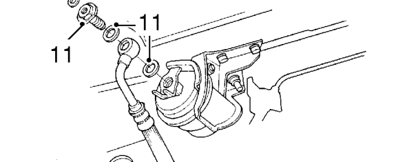 Cylinder head gasket - up to 97.5 my – Remove and discard sealing ring.