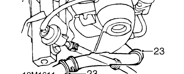 Up to 97.5 my illustrated – Up to 97.5 MY: Unscrew adjuster from pump and remove drive belt. From 97.5 MY: Remove driv