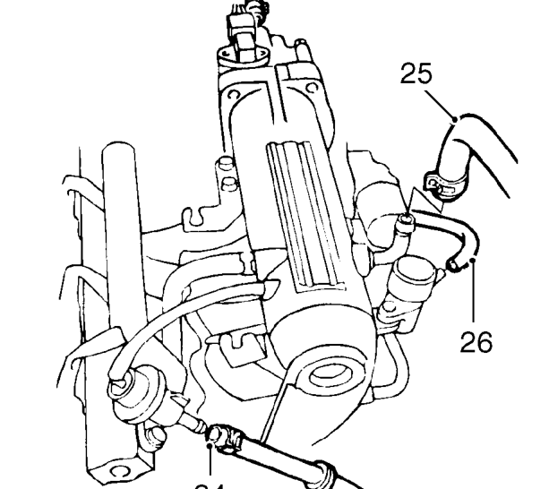 Up to 97.5 my illustrated – Release power steering hose from clips. move pump aside.