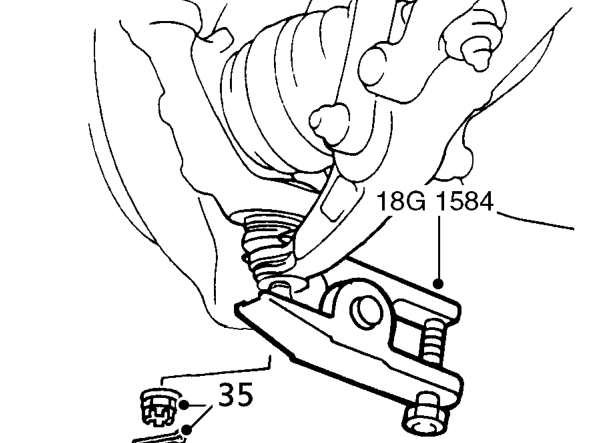 Break taper joints using tool 18G 1584 .