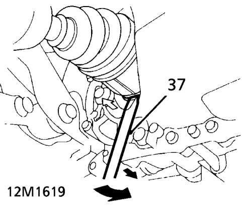 Break taper joints using tool 18G 1584 .