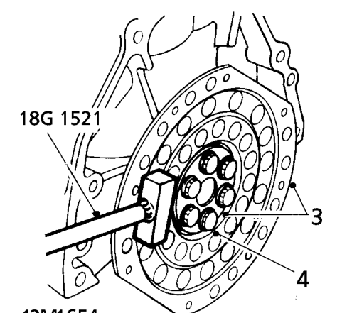 Drive plate – Remove automatic gearbox &amp; converter. See AUTOMATIC GEARBOX, Repairs.