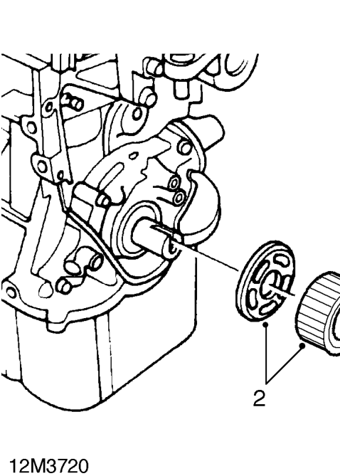 Oil pump – Remove camshaft timing belt. See this section.