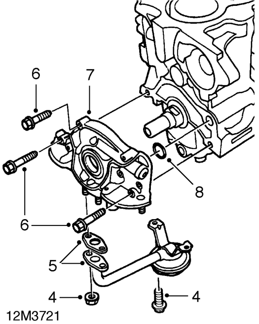 Oil pump – Remove sump. See this section.