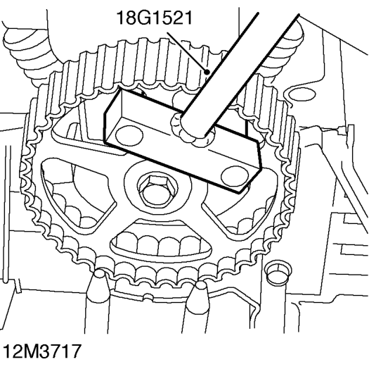 Camshaft front oil seal - 97.5 my on – Release camshaft timing belt tension. See Adjustments.