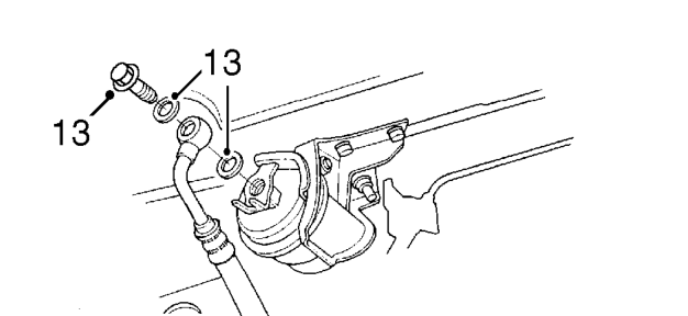 Cylinder head gasket - 97.5 my on – Remove and discard ’O’ ring.