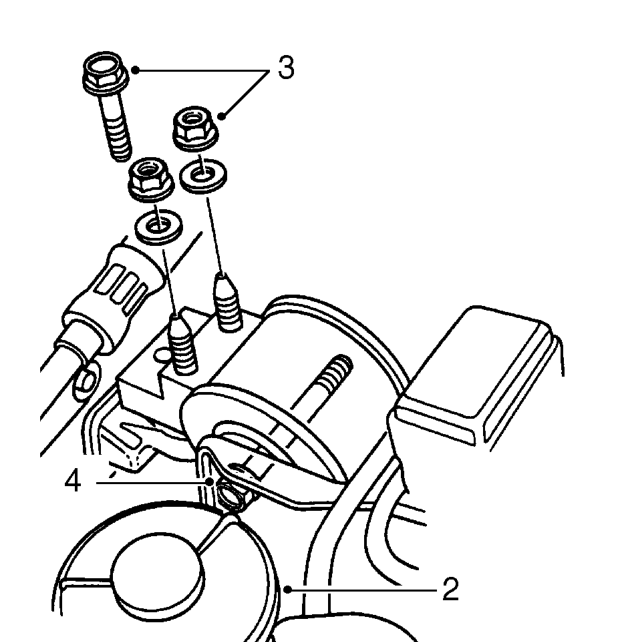 Engine lh mounting - 97.5 my on – Support engine on a jack.