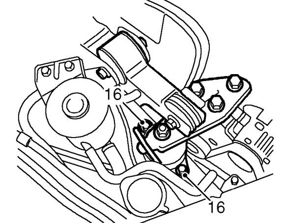 Position jack to support RH side of engine.