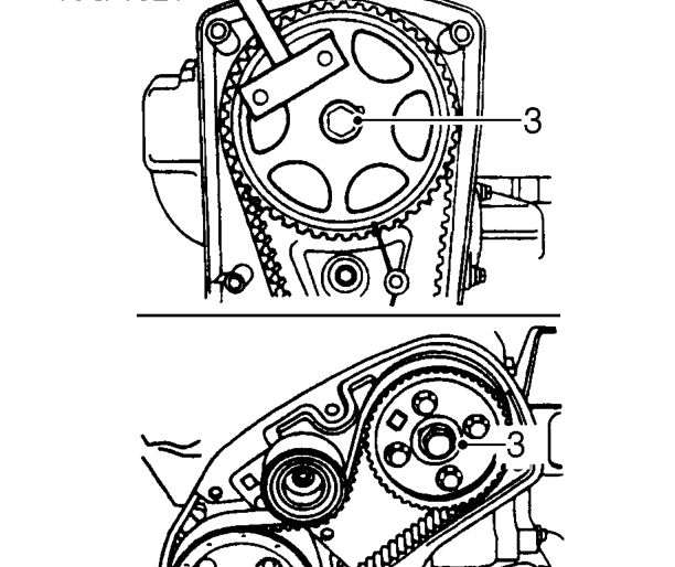 Cylinder head gasket – Remove camshaft timing belt upper cover. See this section.