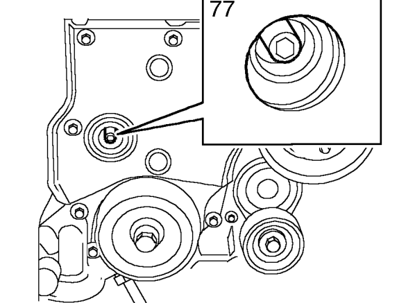 Check the camshaft gear timing mark is correctly aligned with the back cover timing mark