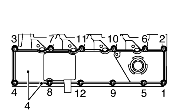 Camshaft cover gasket - models without intercooler – Remove bolt securing brake servo vacuum pipe to camshaft cover.