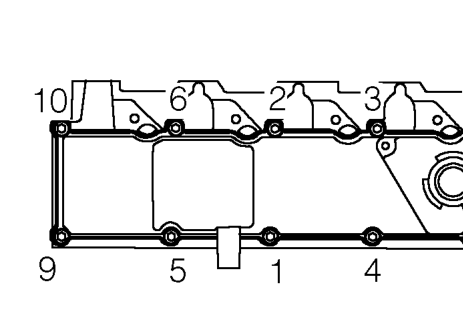 Fit new gasket to camshaft cover.