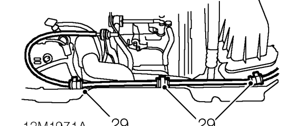 Models without intercooler – Remove locknut and release throttle cable from abutment bracket.