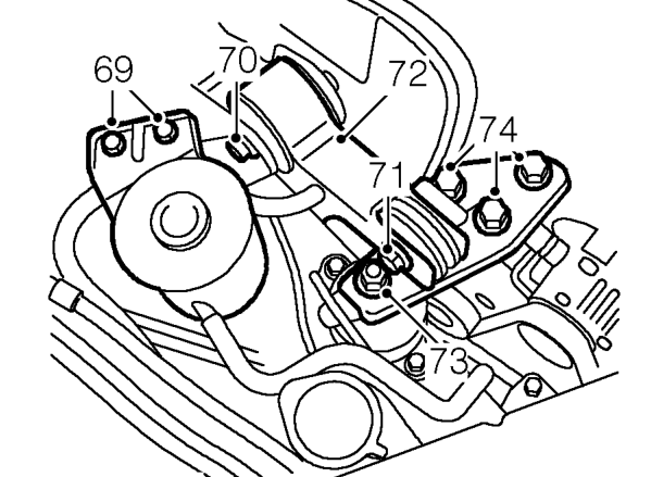 Release fuel filter from bracket and move aside.