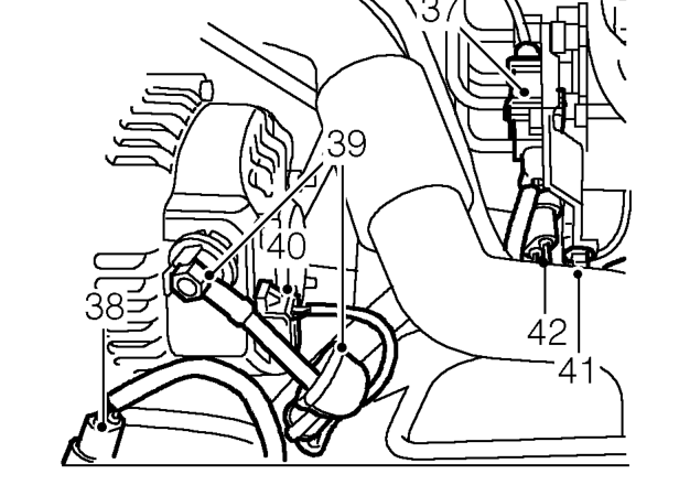 Remove nut and disconnect glow plug feed lead from No.2 glowplug.