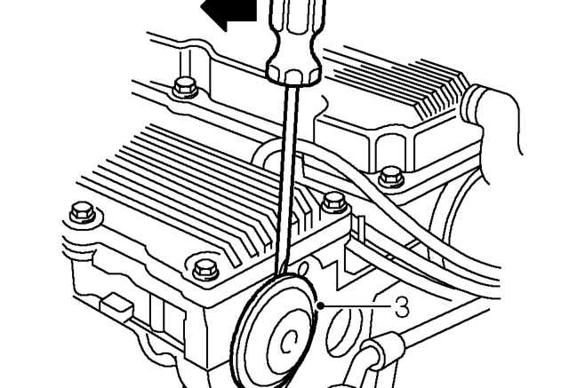 Camshaft rear oil seal - exhaust – Position a cloth beneath oil seal to collect any oil spillage.