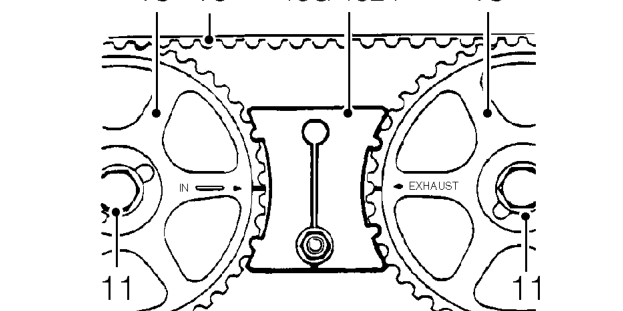 Retighten tensioner pulley bolt to 25 Nm.