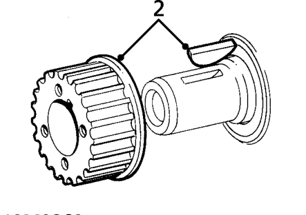 Crankshaft front oil seal – Remove camshaft timing belt. See this section.