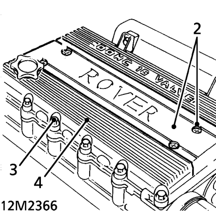Exhaust camshaft cover gasket – Disconnect battery earth lead.