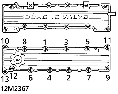 Exhaust camshaft cover gasket – Fit camshaft cover.