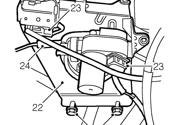 Remove bolt securing air intake hose to battery tray mounting bracket.