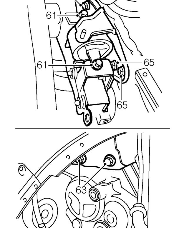 Remove engine RH mounting.