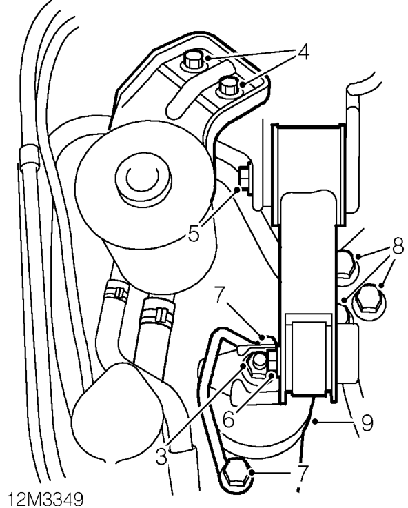 Engine rh mounting – Support RH side of engine on trolley jack.