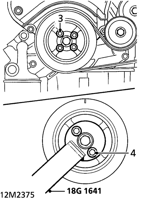 Flywheel – Remove crankshaft position sensor. See ENGINE MANAGEMENT SYSTEM - MEMS, Repairs.