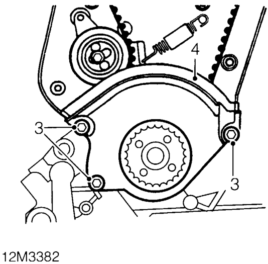 Camshaft timing belt lower cover – Remove crankshaft front pulley. See this section.