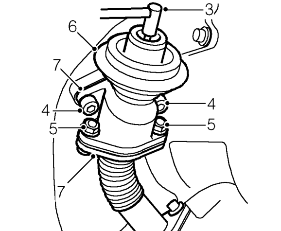 Egr valve - ’l’ series – Remove engine acoustic cover. See BODY, Exterior fittings.