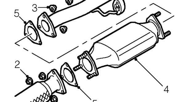 Catalytic converter - ’l’ series – Raise vehicle on 4 post ramp.