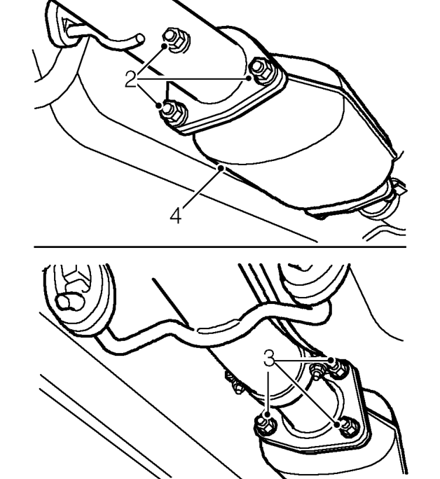Catalytic converter - ’t’ series – Raise vehicle on 4 post ramp.