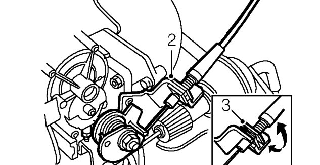 Throttle cable - ’t’ series – Switch ignition ON, wait 5 seconds and switch ignition off to ensure stepper motor is in s