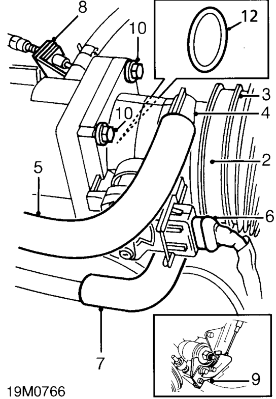 Throttle housing - ’k’ series – Disconnect battery earth lead.