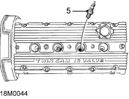 Spark plugs - ’k’ series – Release h.t. leads mounting rubbers from camshaft cover and place h.t. leads aside.