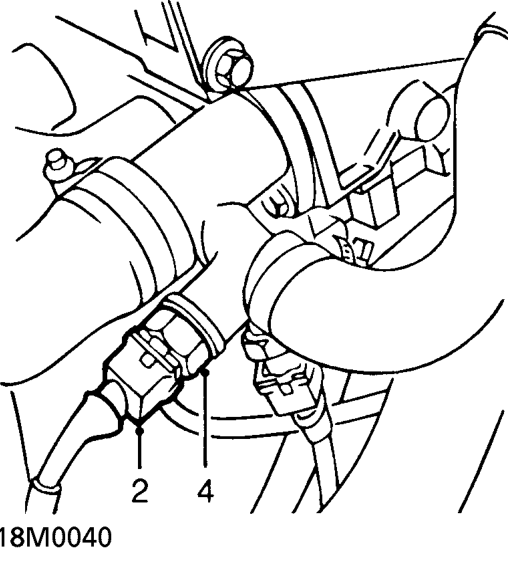 Engine coolant temperature sensor - ’k’ series – Disconnect battery earth lead.
