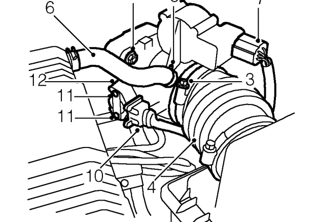 Throttle position sensor - ’t’ series – Release evaporative emission canister from mounting bracket and position aside.