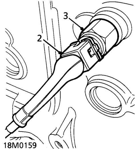 Knock sensor - ’t’ series – Raise front of vehicle.