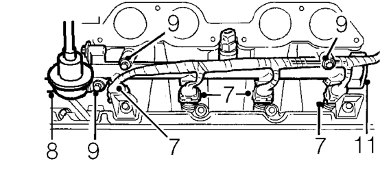 Fuel rail - ’t’ series – Remove and discard ’O’ ring.
